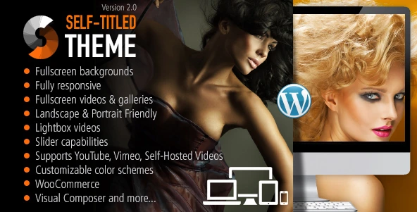 Self Titled photography WordPress theme artwork.